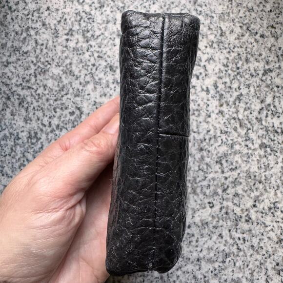 BRIGHTON Heart Coin Purse Black Pebbled Leather Embossed Western Valentine - Picture 4 of 8